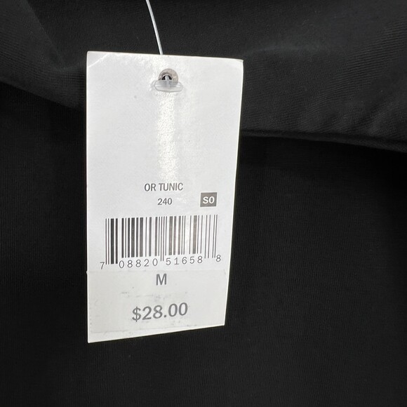 Black Tunic Top Size Medium Women's Middle seam New Ophelia Roe - Picture 7 of 12